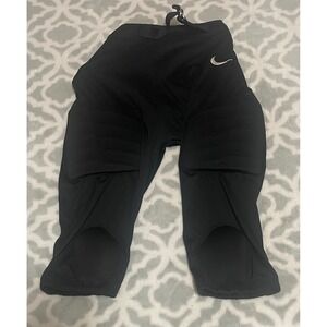 Nike Padded Football Girdle Mens XL Black Compression Shorts Hip Knee Pads